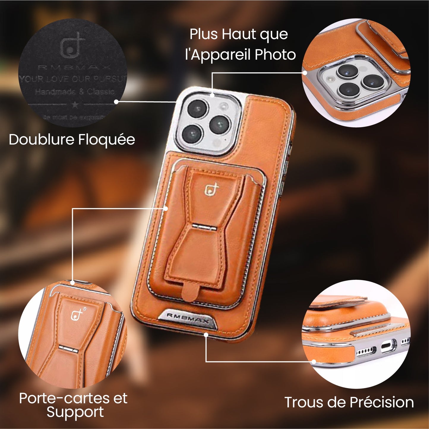 Avelio™ | Étui Luxe en Cuir Naturel