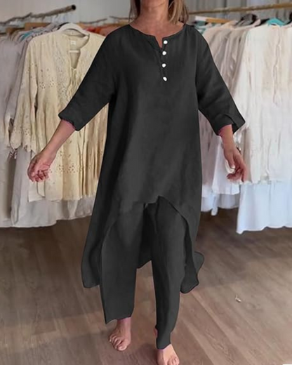 Alissia™ | Ensemble Naturel Coton & Lin