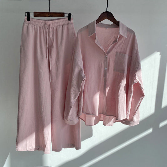 Théa ™ – Ensemble Femme Blouse & Pantalon