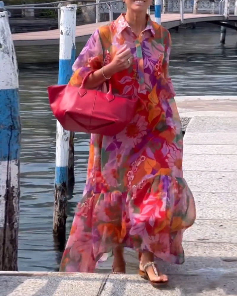 Charlene™ | Robe Longue Bohème  Imprimée Fleurs