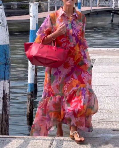 Charlene™ | Robe Longue Bohème  Imprimée Fleurs