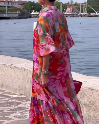 Charlene™ | Robe Longue Bohème  Imprimée Fleurs