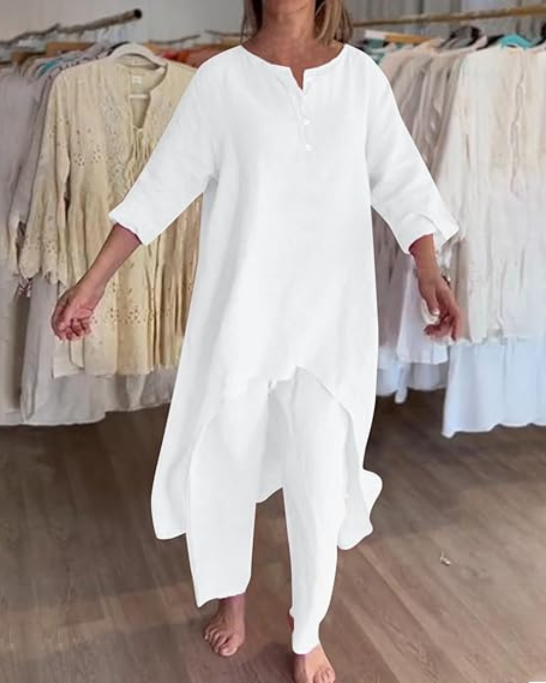 Alissia™ | Ensemble Naturel Coton & Lin