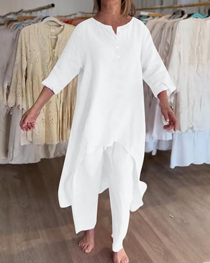 Alissia™ | Ensemble Naturel Coton & Lin