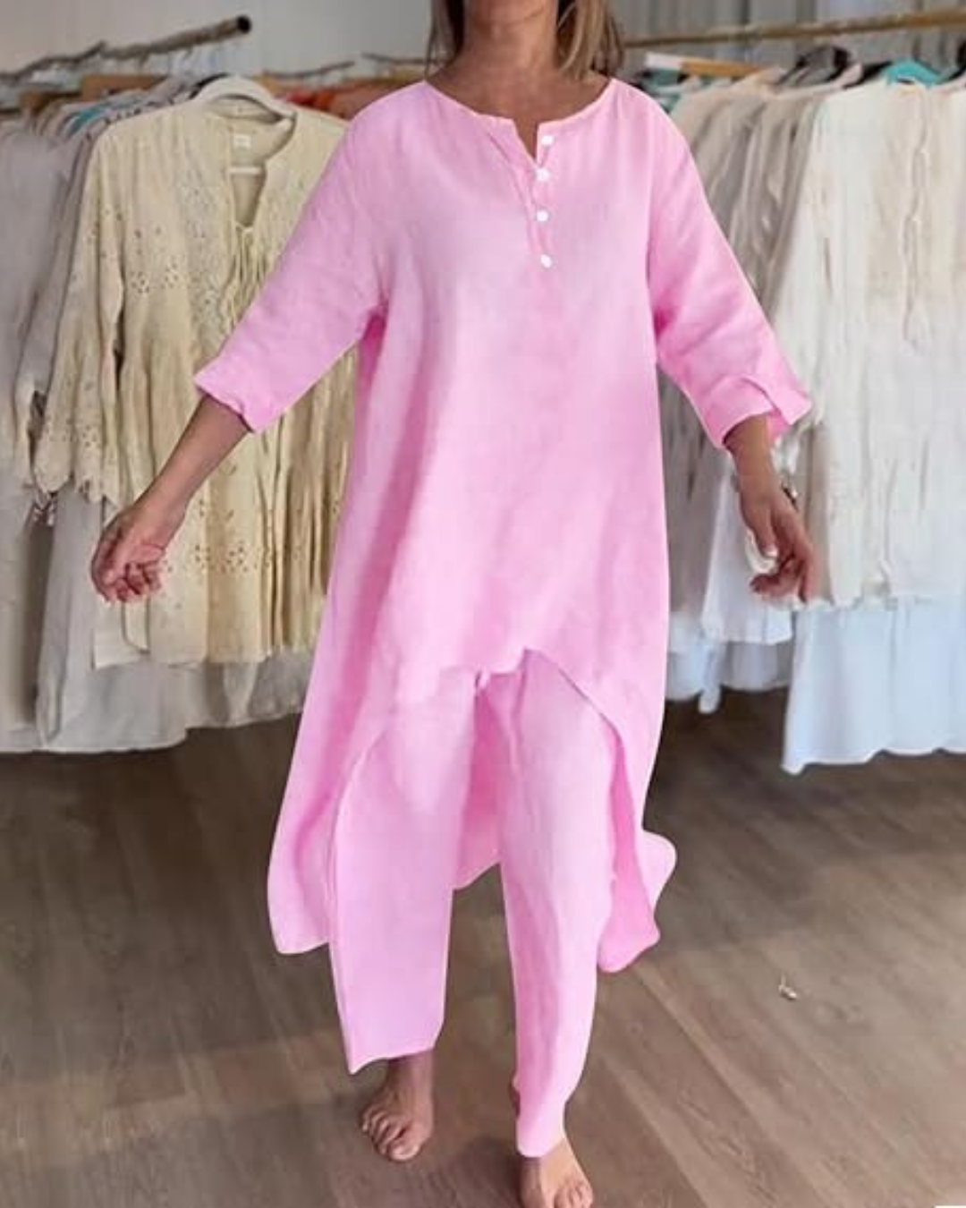 Alissia™ | Ensemble Naturel Coton & Lin