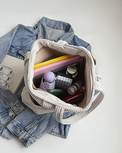 Tilda™ | Sac Cabas Velours Côtelé