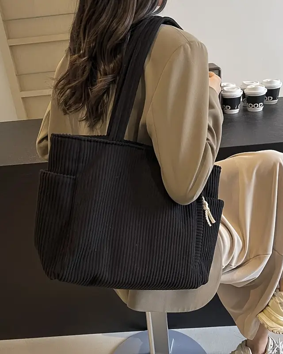 Tilda™ | Sac Cabas Velours Côtelé