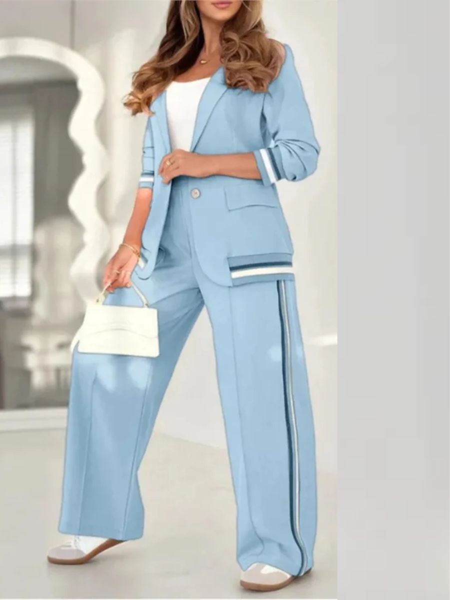 Lena™ | Ensemble Rayé Élégant