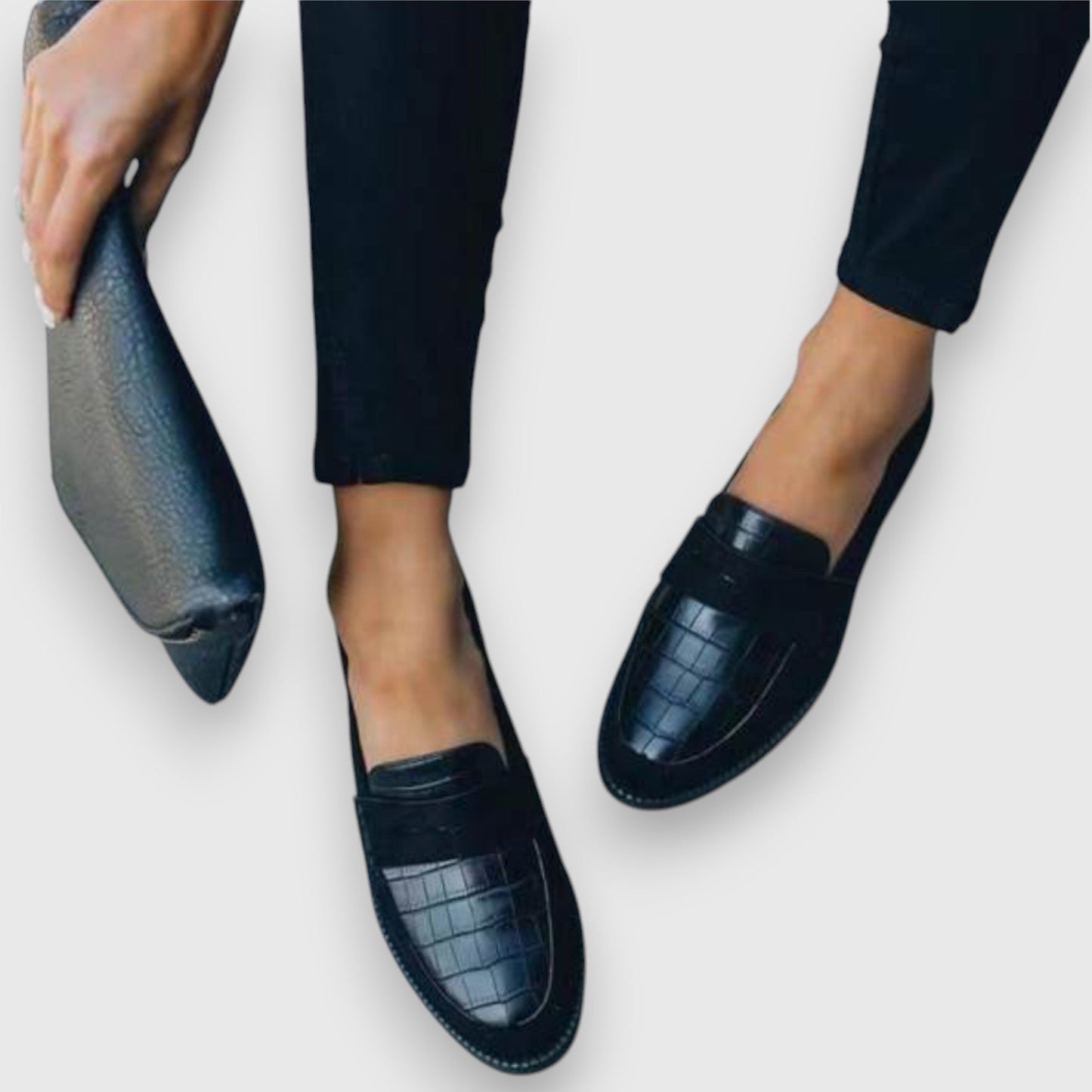 Liny™ | – Mocassin Femme Design Croco
