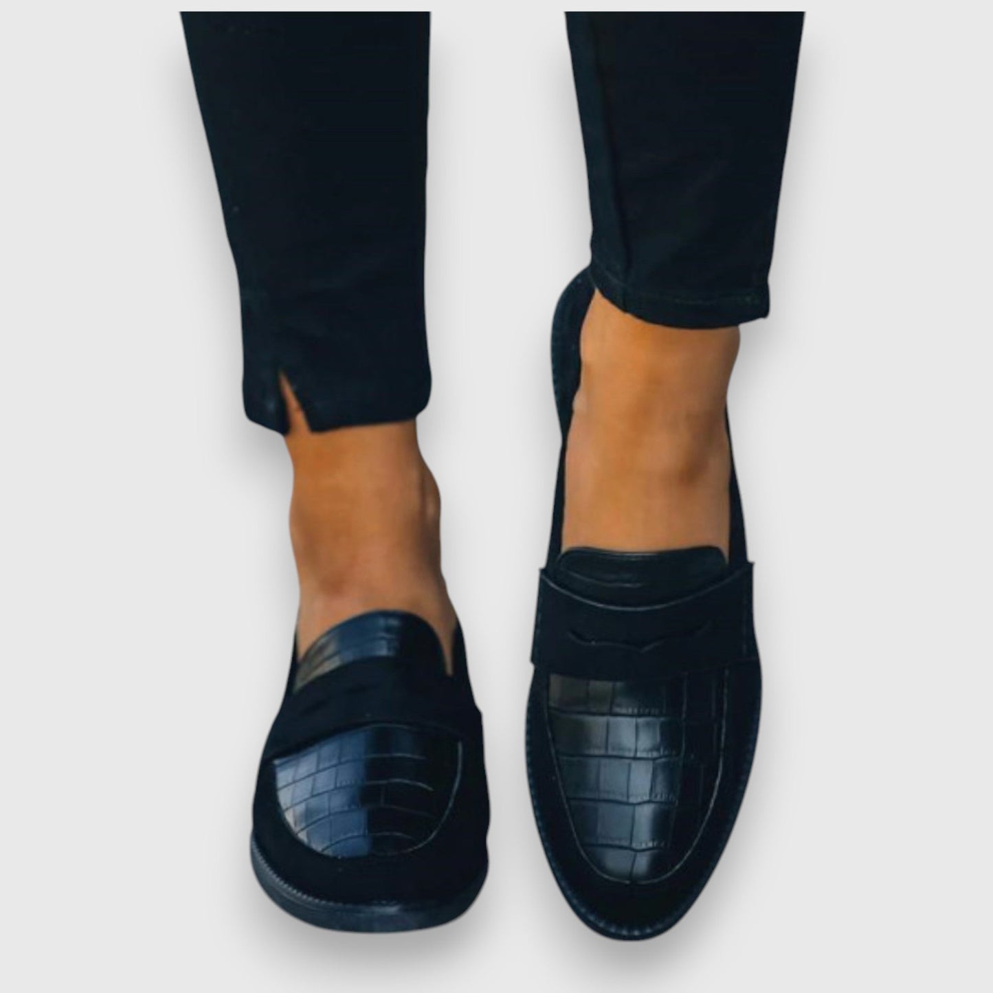 Liny™ | – Mocassin Femme Design Croco