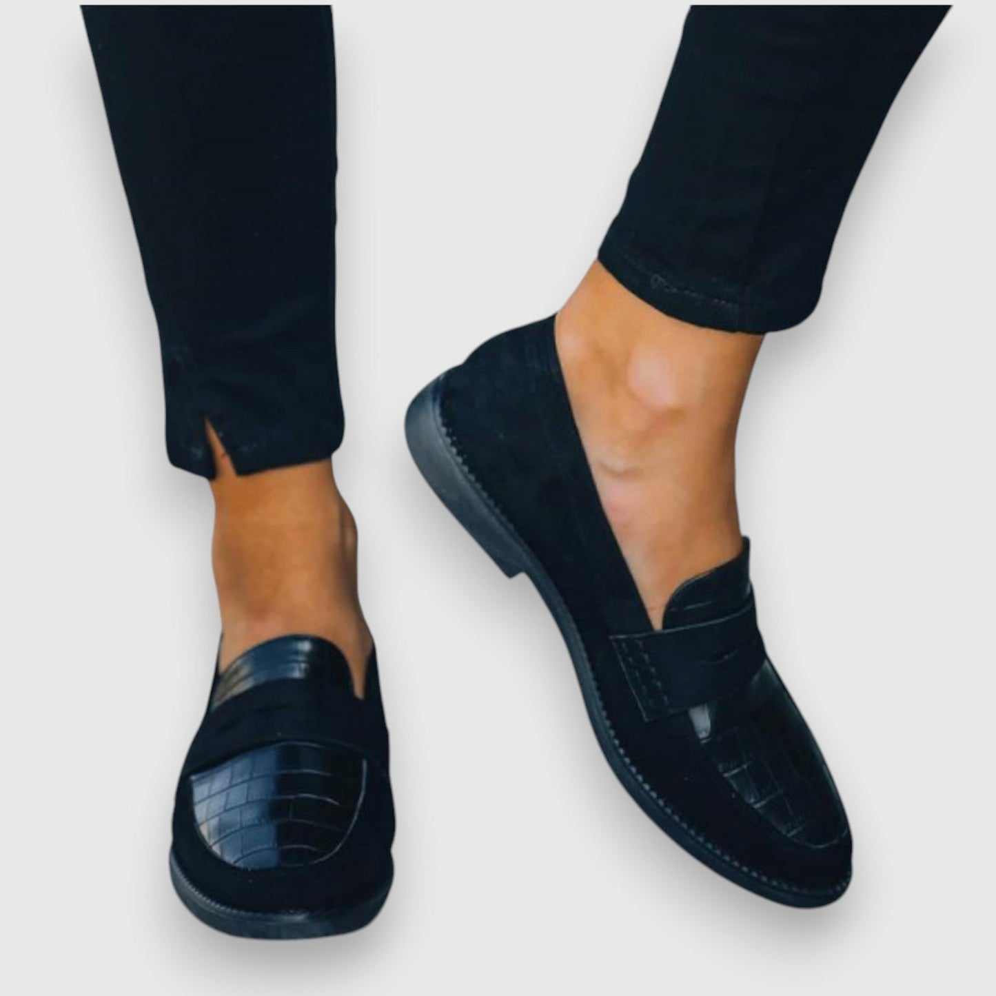 Liny™ | – Mocassin Femme Design Croco