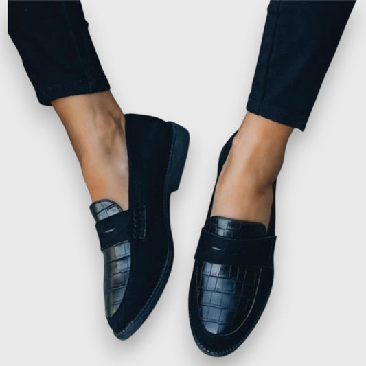 Liny™ | – Mocassin Femme Design Croco