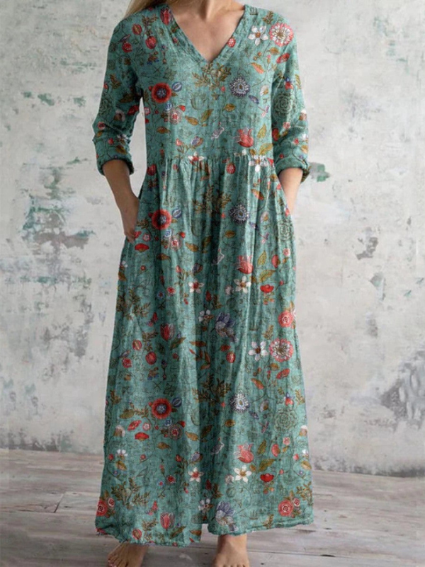 Celestine™ | Robe maxi à imprimé fleuri vintage