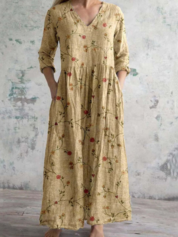 Celestine™ | Robe maxi à imprimé fleuri vintage
