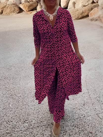 Sofia™ | Ensemble Deux Pièces Pantalon Imprimé
