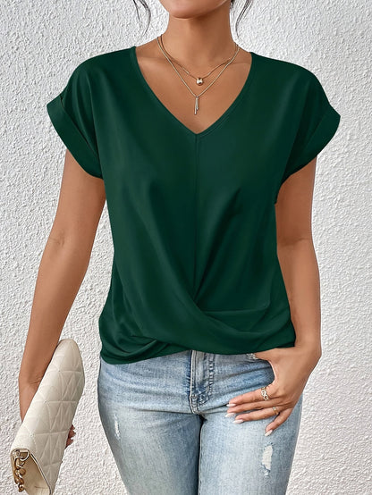 Cleo™ | T-shirt Décontracté à Col en V