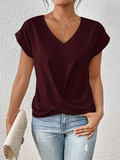 Cleo™ | T-shirt Décontracté à Col en V