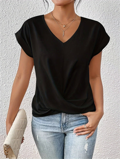 Cleo™ | T-shirt Décontracté à Col en V