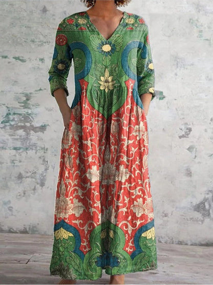 Celestine™ | Robe maxi à imprimé fleuri vintage