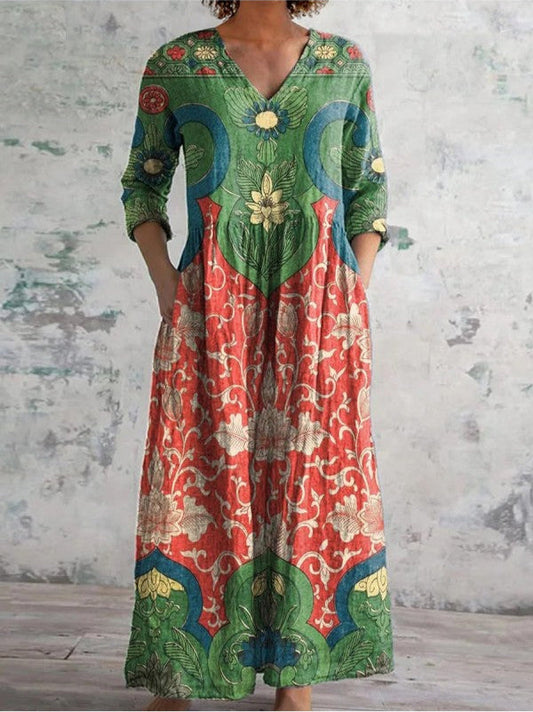 Celestine™ | Robe maxi à imprimé fleuri vintage