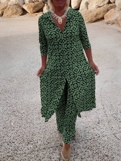 Sofia™ | Ensemble Deux Pièces Pantalon Imprimé