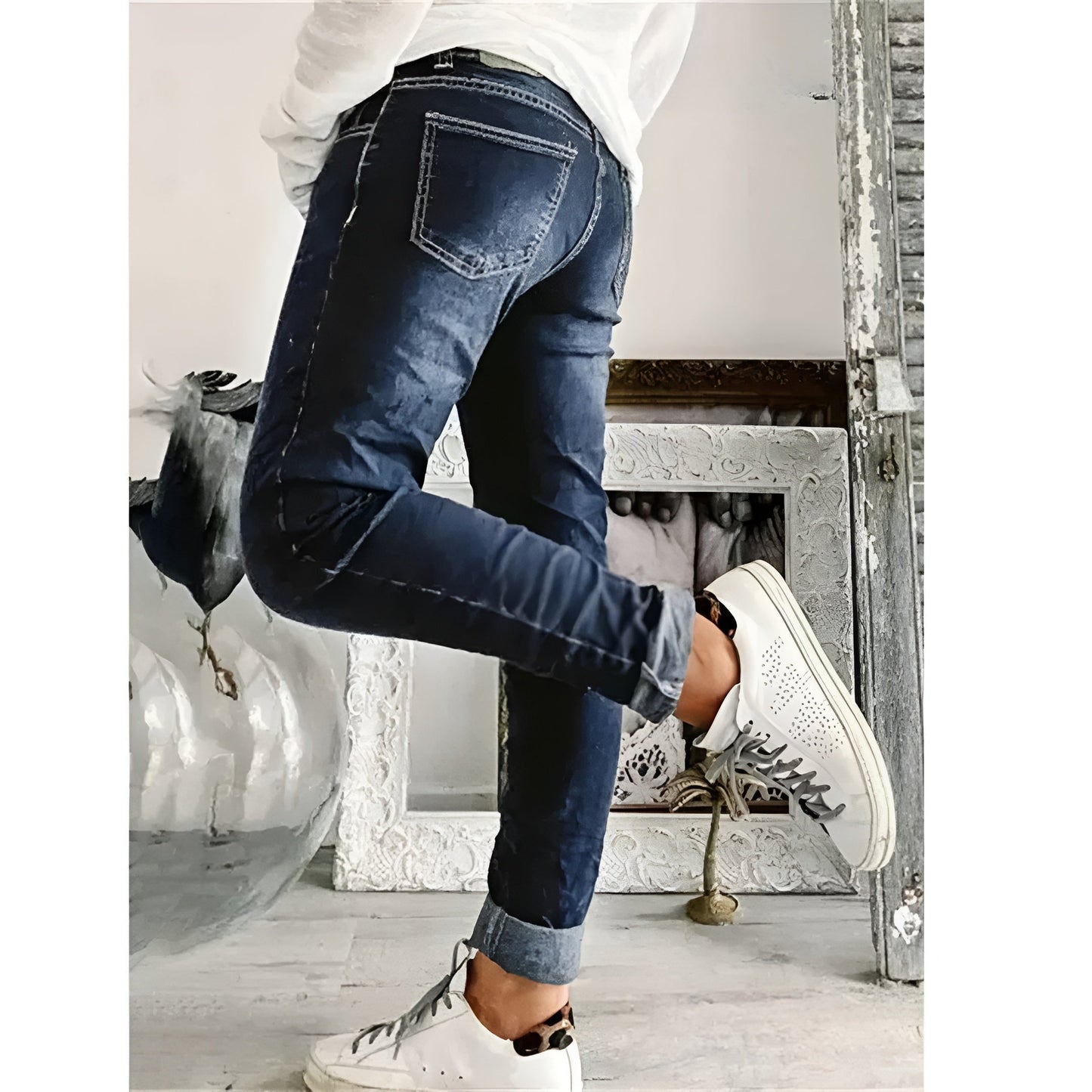 Lisa™ | Pantalon Stretch Boutons Fantaisies