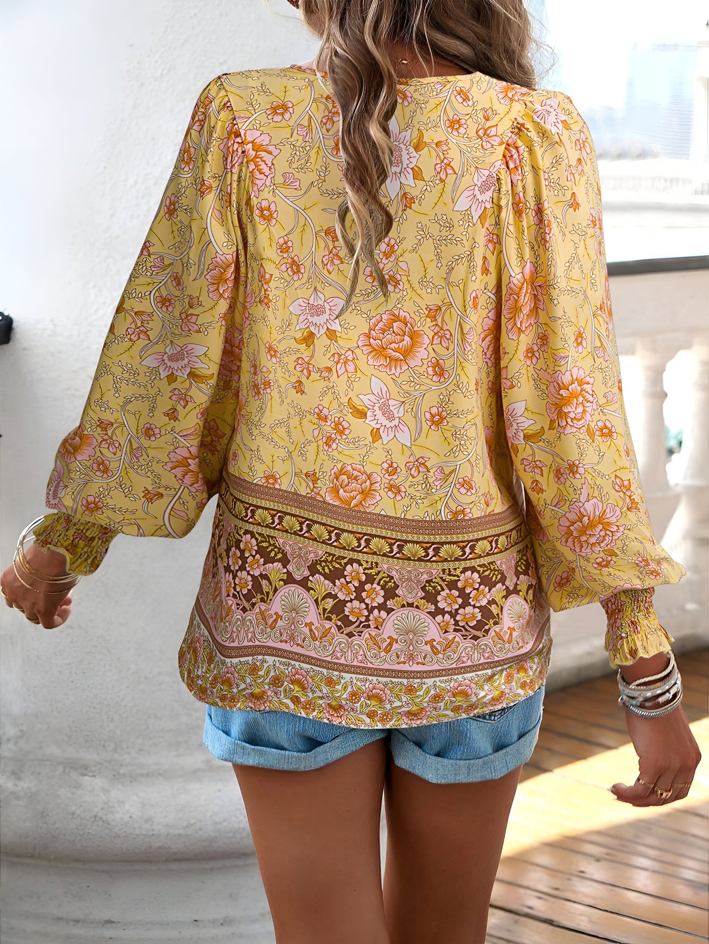 Sonja™ | Blouse Imprimé Coton Indien