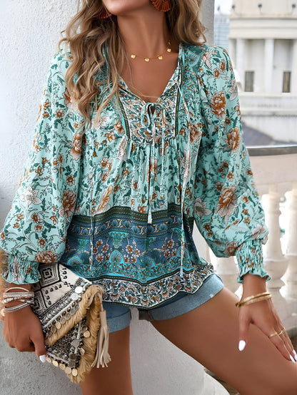 Sonja™ | Blouse Imprimé Coton Indien