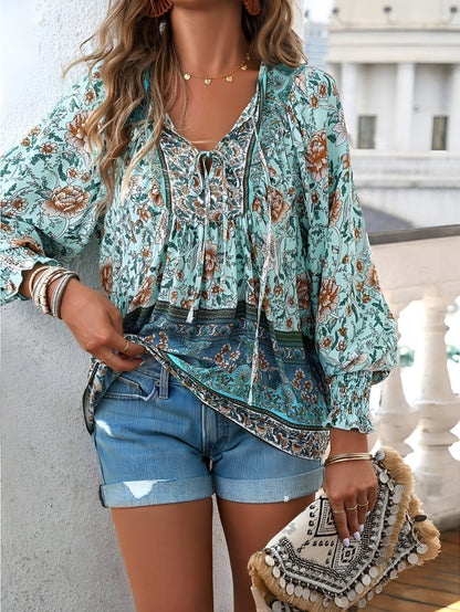 Sonja™ | Blouse Imprimé Coton Indien