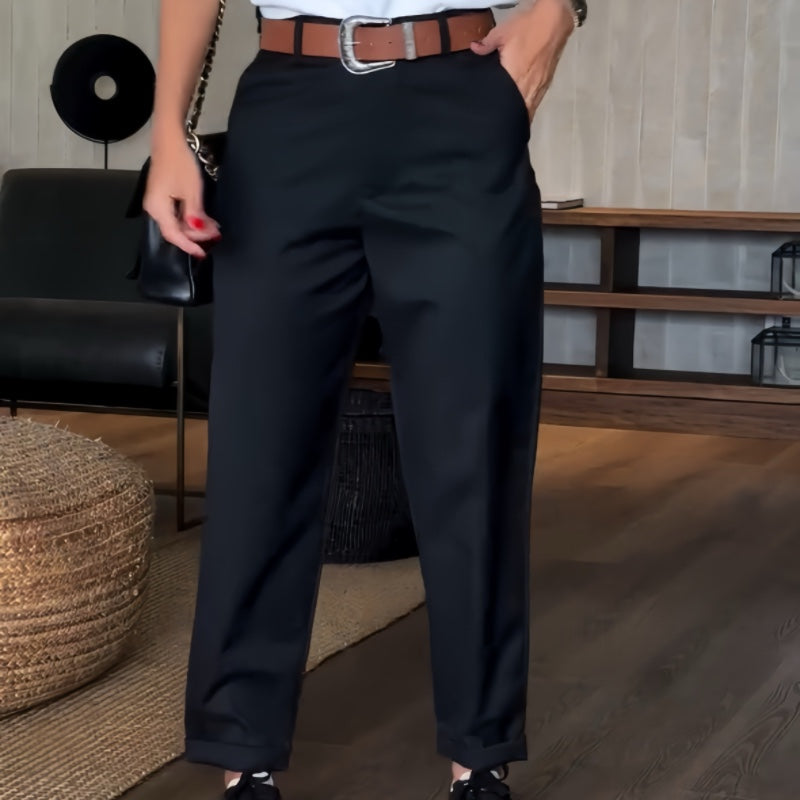 Laury™ | Pantalon Tailleur Droit Taille Haute Femme