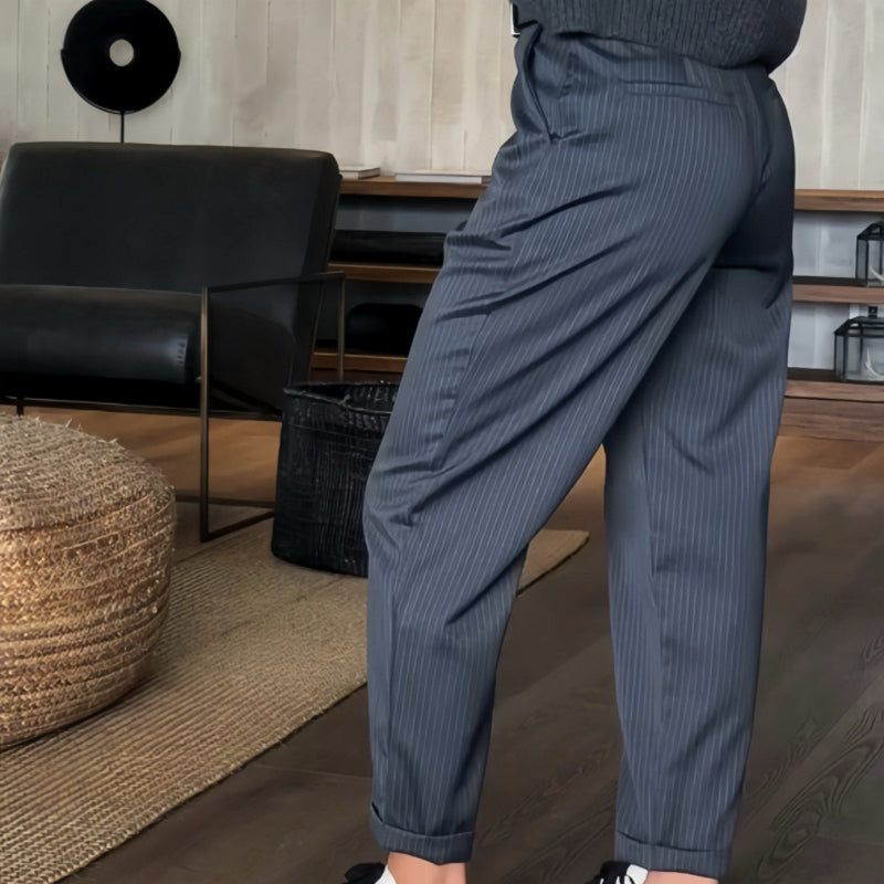 Laury™ | Pantalon Tailleur Droit Taille Haute Femme